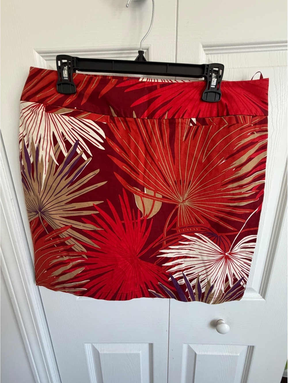 GAP Women's Size 14 Red Tropical Print Mini Skirt